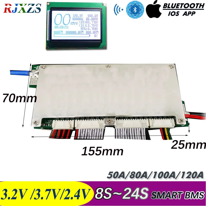 8S до 24S Ant Smart BMS BlueTooth DIY LiFePO4 литий ионный 50A/80A/100A/110A/120A с приложением Android Bluetooth|li-ion