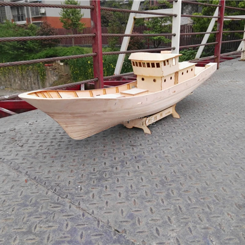 Wooden Boat Model Kits Zhejiang Fishing Trawler Model DIY Hand