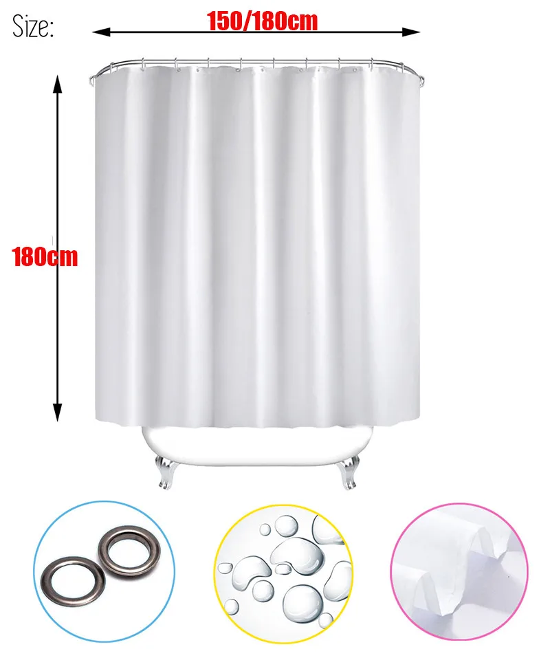 Shower Curtains Washable Beach Scene 120x180 3D Digital Landscape Printed Waterproof Bathroom Bath Curtain Polyester Fabric waterproof curtains