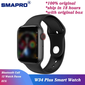 

W34 Plus Smart Watch IWO 10 Bluetooth Call ECG Heart Rate Monitor Smartwatch Fitness Tracker watch 5 PK iwo 8 iwo12