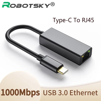 

USB 3.0 Type C to RJ45 Lan Adapter Network Card 10/100/1000M Ethernet Adapter For MacBook Pro Windows 10 Ethernet Adapter