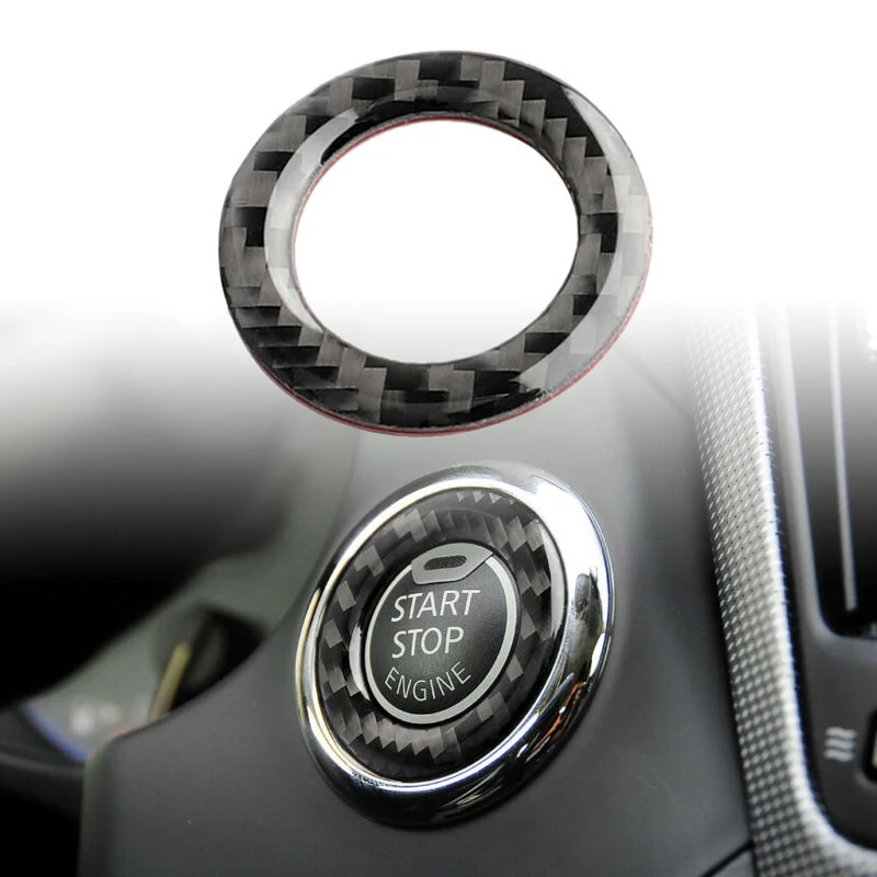 

1ps Car Auto Engine Start Stop Switch Button Ring Cover For Infiniti Q60 2014-2019