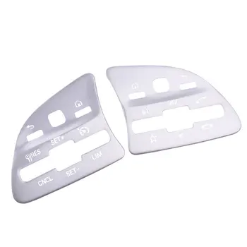 

Silver 1 Pair Car Steering Wheel Button Decoration Trim Fit For Mercedes Benz A C E GLB GLC GLE Class 2020