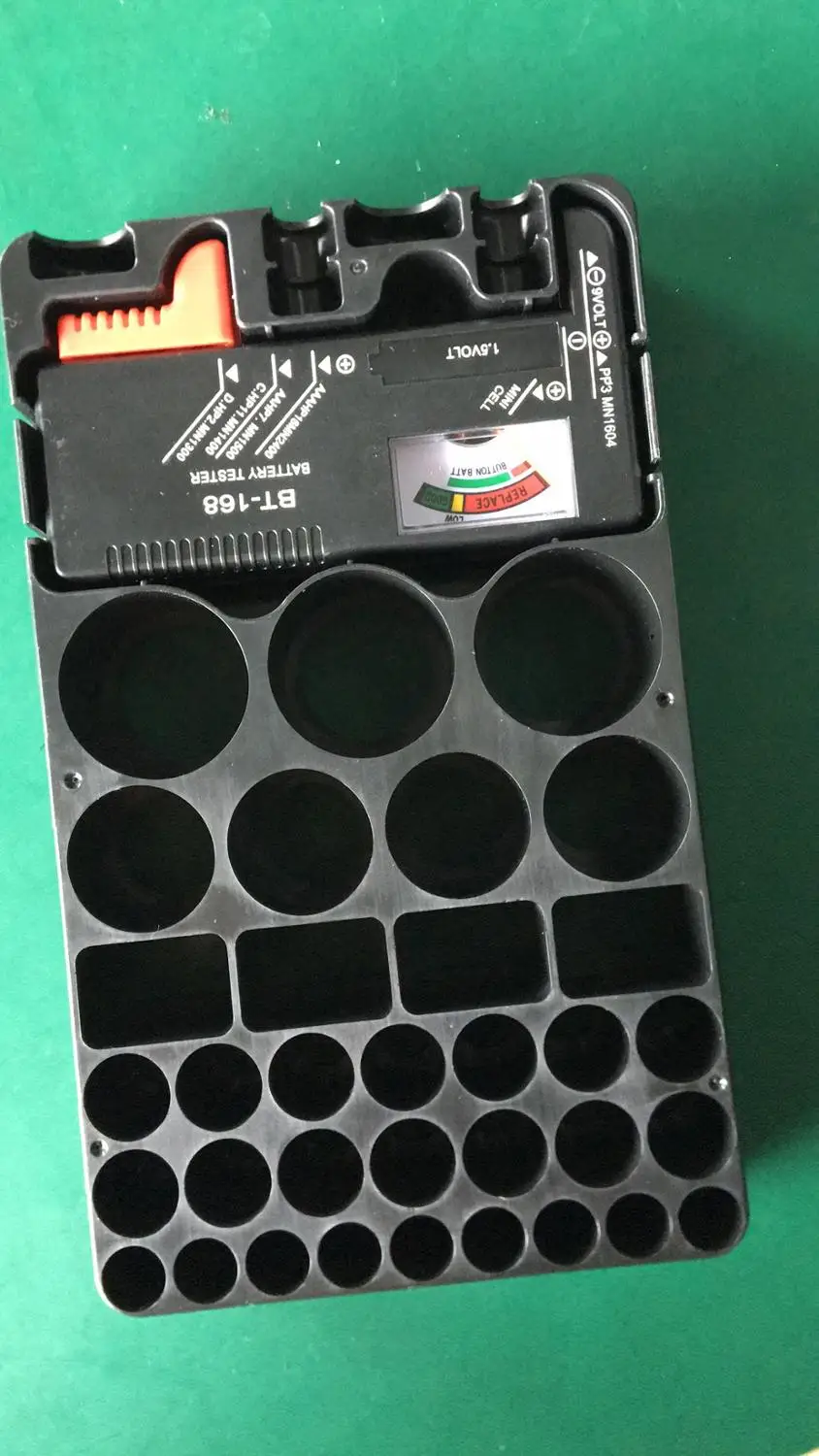 HIREED мини батарея коробка для хранения Чехол Органайзер AA AAA 9V AG CR C D с BT168 тестер