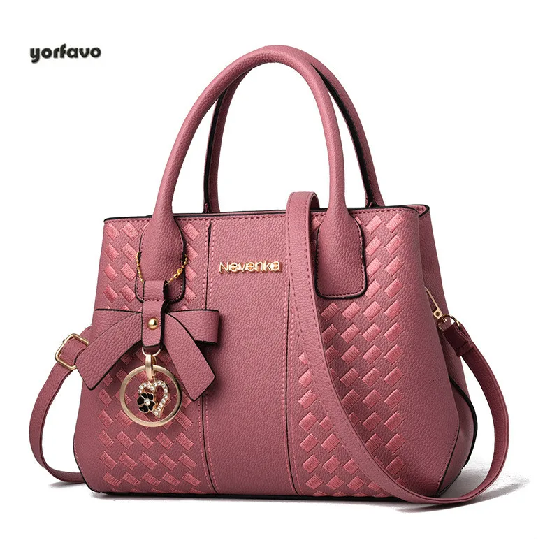 

Fashion PU Leather Shoulder Crossbody Handbag for Women Ladies with Bow