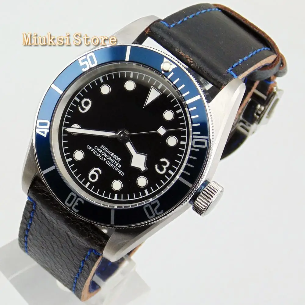 

41mm Men's Luxury Brand Corgeut sapphire glass blue bezel luminous automatic mens Waterproof mechanical watch