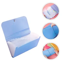 

2pcs Ticket Holder Portable Plastic Accordion File Folder Document Organizer