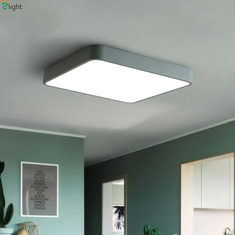 Квадратная Металлическая Светодиодная потолочная люстра в скандинавском стиле