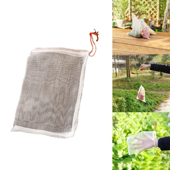 

50 Pcs Barrier Net Plant Fruit Protect Drawstring Mesh Net Bag Garden Greenhouse Plant Cover Fruit Protection Garden Accessories