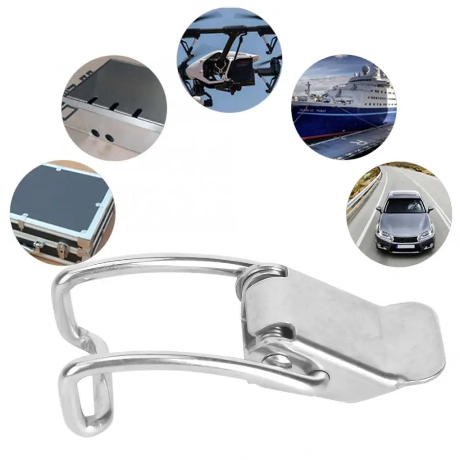 

Wooden box lock 2 Pcs Hasp Latch Milk Barrels Stainless Steel 304 Hasp Latch Toggle Clamp Accessory door security chain