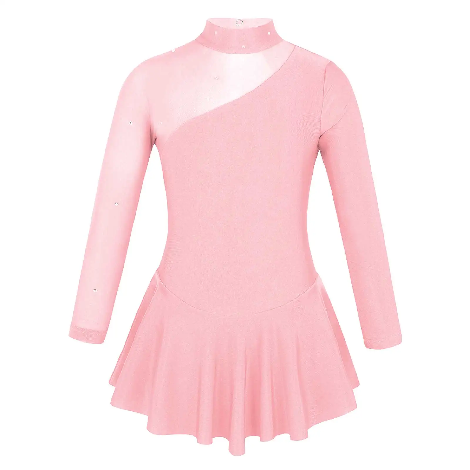 thumbnail image 1 of Vestido de tutú de Ballet para niños, vestido de bailarina de tul para patinaje artístico, leotardo con diamantes de imitación brillantes, ropa lírica de Ballet, 1 of 5