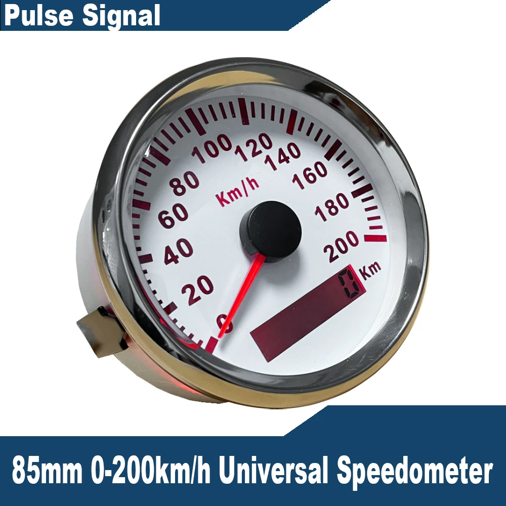Universal 85mm Speedometer Odometer Speedo Gauge 120km/h 200 km/h for ...