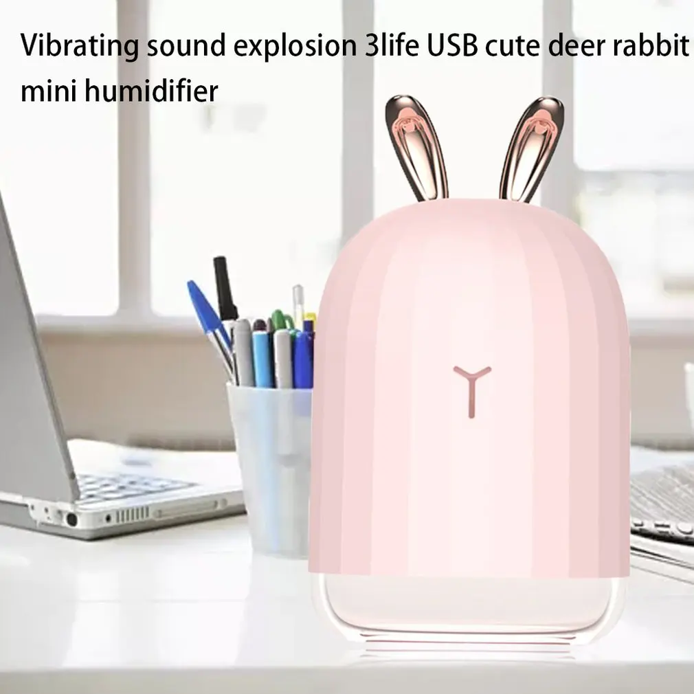 Usb тихий милый олень кролик мини увлажнитель воздуха для автомобиля с Usb креативные подарки большая емкость очиститель воздуха инструмент распродажа