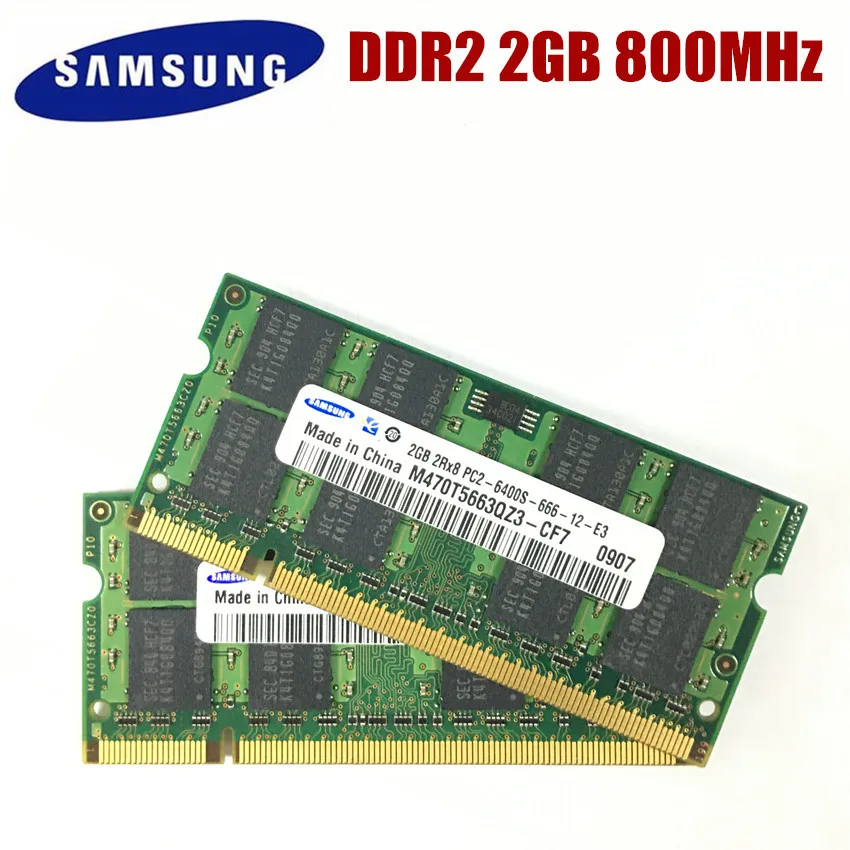 Модуль памяти для ноутбука SAMSUNG DDR2 ОЗУ 2 Гб 1 ГБ PC2 5300S 6400S 2G 1G 667 800 МГц|Оперативная