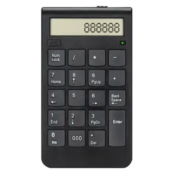 

20 Keys 2.4G Wireless USB Keyboard Digital Display Interface Plug Play Large LED Display Screen Rechargeable Numeric Keypad