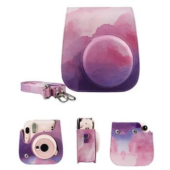

Dream Cloud Camera Case For Fuji Fujifilm Instax Mini 11 Mini11 Camera PU Leather Instant Camera Shoulder Bag Protector Cover