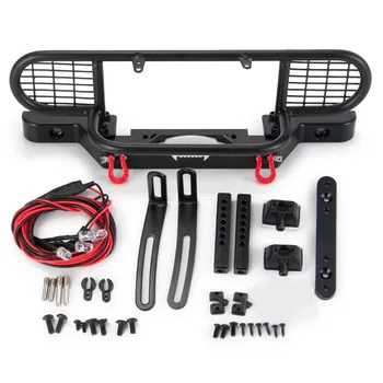 

Metal Front Bumper Camel Cup Tournament Girder Bumpers Bar with Lampshade for RC 1/10 D90 D110 Climbing Car