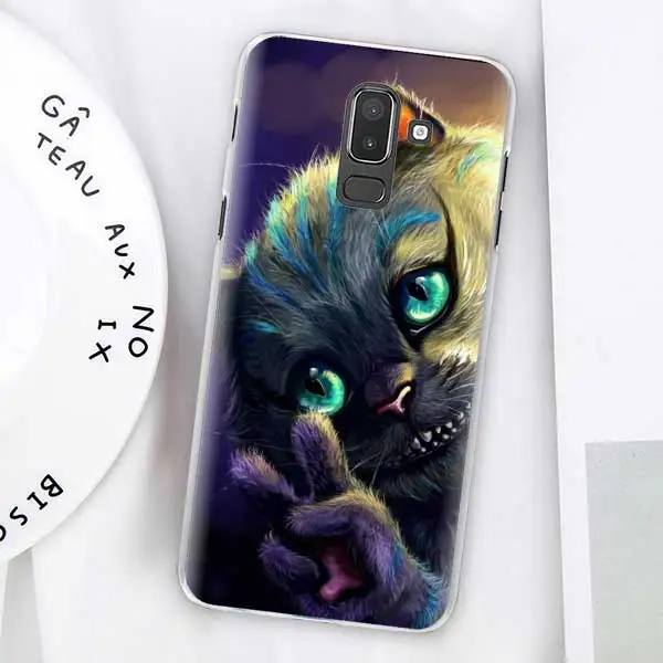 Чехлы Alice in Wonderland Cat для samsung Galaxy J4 Plus J6 Plus J8 J3 J5 J7 J5 Prime, Жесткий Чехол - Цвет: 09