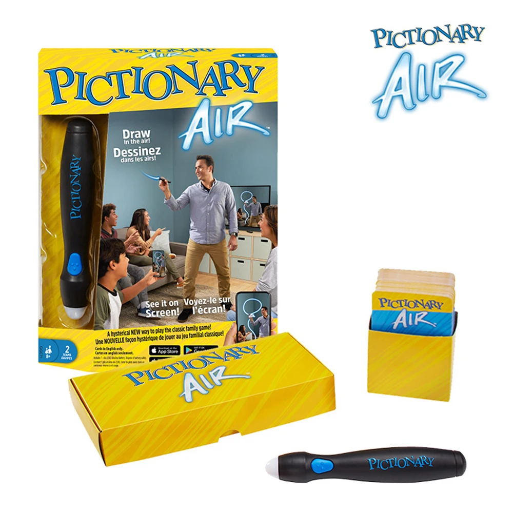 Mattel игры PICTIONARY воздуха вы рисуете я думаю Семья развлечения головоломка карты