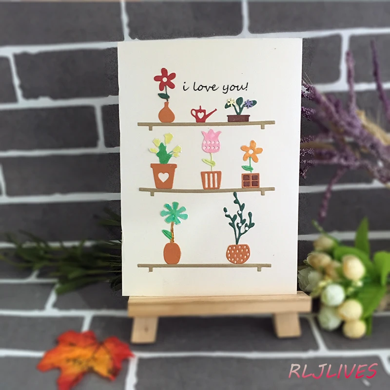 

Potted Plant Metal Cutting Dies Stencils for DIY Scrapbooking Stamp/photo album Decorative Embossing DIY Paper Cards