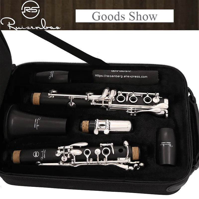 Reisenberg's new professional BB clarinet 18 keys ABS tube body silver-plated keys
