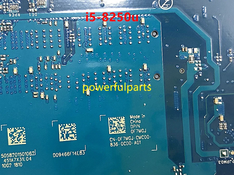 CAL60 LA-F114P motherboard for DELL inspiron 5770 5570 laptop mainboard with i5-8250u 0F7MGJ CN-0F7MGJ 100% working best motherboard 