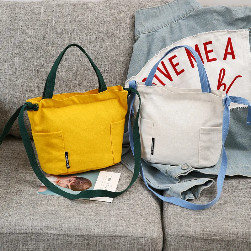 Новое поступление корейско-Стиль стиль Сумки-холсты женские брендовые модные сумка-торба, сумка на плечо для студентов