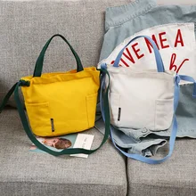 Новое поступление корейско-Стиль стиль Сумки-холсты женские брендовые модные сумка-торба, сумка на плечо для студентов