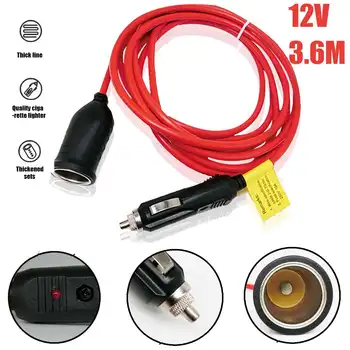 

Car Cigarette Lighter Plug Male To Female Cable 3.6 M 12V 24V Cigarette Lighter Extension Cord Plug With 250V 15A Fuse Socket