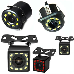 Caméra arrière de voiture 12 LED IR, Vision nocturne inversée, moniteur CCD étanche, vidéo HD à grand degré 