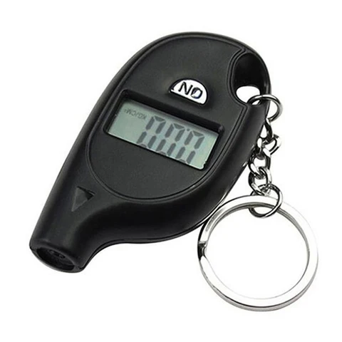 Portable Keychain Tire Air Pressure Gauge Tester Digital LCD Display 2-150 PSI Precise Tyre Air Pressure Monitor Tool