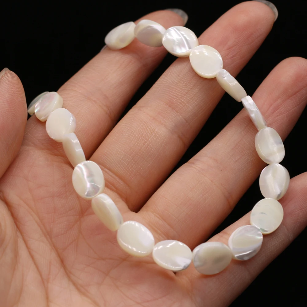 

Natural Fashion Shell White Egg Shaped Beads Wholesale DIY Making Necklace Bracelet 20x30mm