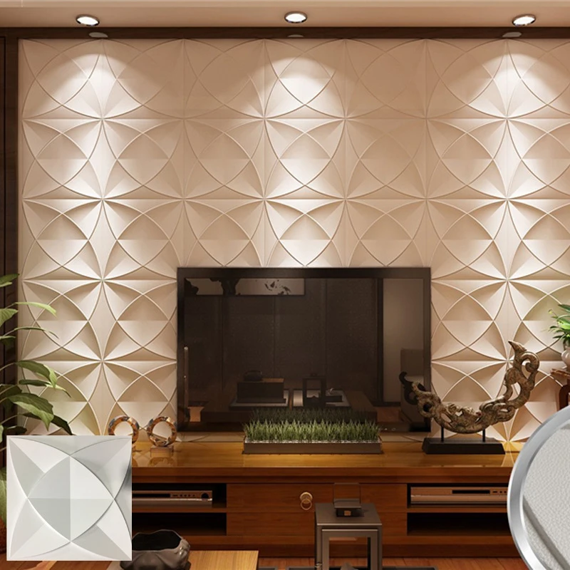 Panel decorativo de pared 3D de 30cm, diseño de diamante, azulejo de  plástico no autoadhesivo, 3D pegatina de pared, papel de pared para sala de  estar y baño, 6 uds. - AliExpress