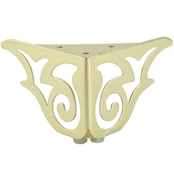 

4pcs Gold Pattern Metal Furniture Legs Sofa Foot Hairpin Legs Hairpin Legs for Furniture Protection Foot Hardware Bed Riser