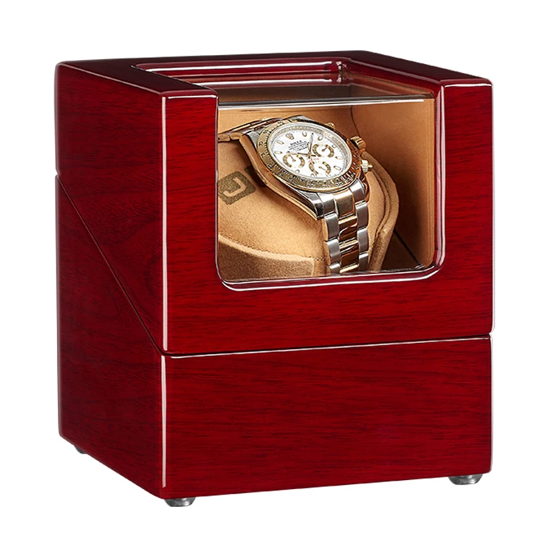 

JQUEEN Single Watch Winder with Quiet Motor 5 Working Modes Walnut