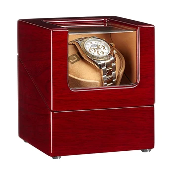 

JQUEEN Single Watch Winder with Quiet Motor 5 Working Modes Walnut