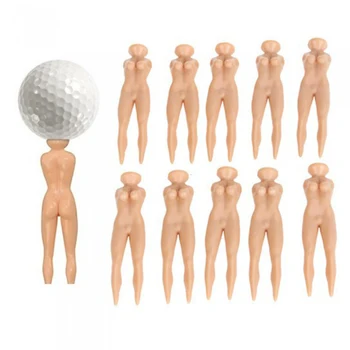 

10Pcs/lot Plastic Novelty Naked Nude Lady Golf Tee Tees Training 76mm Golf Dropshipping Support Practice bulk X4Z6