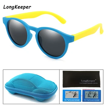 

Round Cool Polarized Sunglasses for Kids Sun Glasses for Children Boys Girls Sunglass with Case Children Gift UV400 Gafas de sol