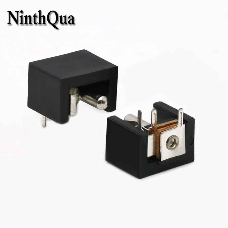10 шт. DC-010 5 5*2 мм 3P DC Мощность разъем 90 градусов PCB Панель крепления Jack устойчивость