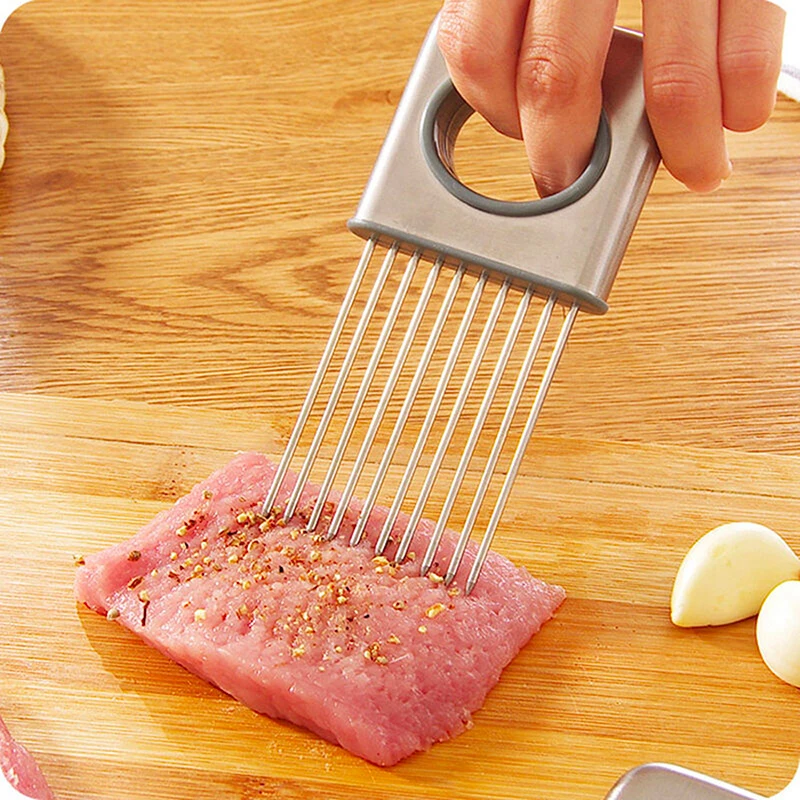 Лук помидор Tenderized нежное мясо иглы луковая игла нержавеющая сталь кухонные принадлежности для овощей аксессуары кухонные принадлежности