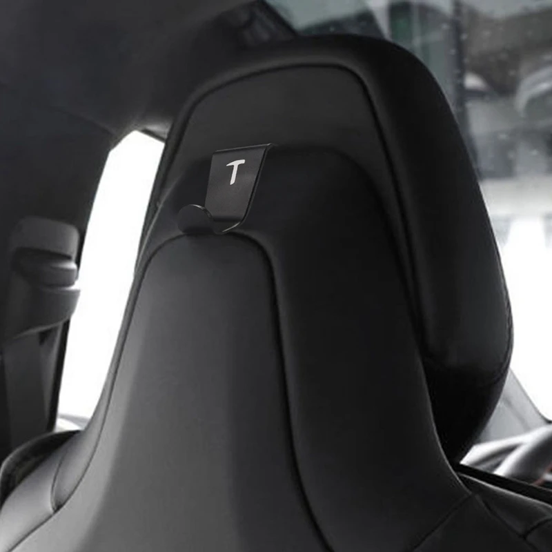 2 X Автомобильный держатель для подголовника на крючках подходит Tesla Model 3/S/X|Крючки