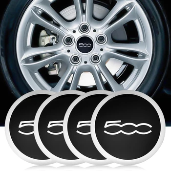 

4Pcs 56MM Car Styling 5cc Tyre Wheel Center Hub Caps Stickers For Fiat Abarth Punto 124/125/125/500 stilo ducato Accessories
