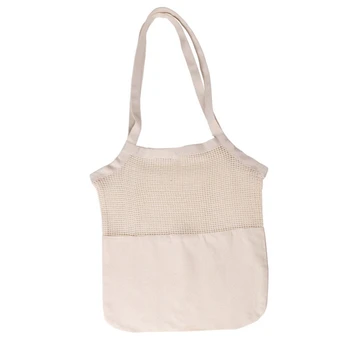 

Eco Friendly Reusable Mesh Bag for Vegetable Fruit Washable Natural Organic Cotton Mesh Produce Shopping Bag Produce Bags