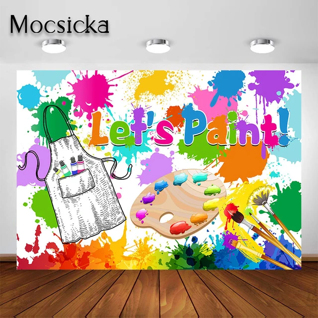 Rainbow Art Painting Graffiti Theme Birthday Party Disposable Tableware  Sets Baby Shower Party Banner Tablecloths Decorations