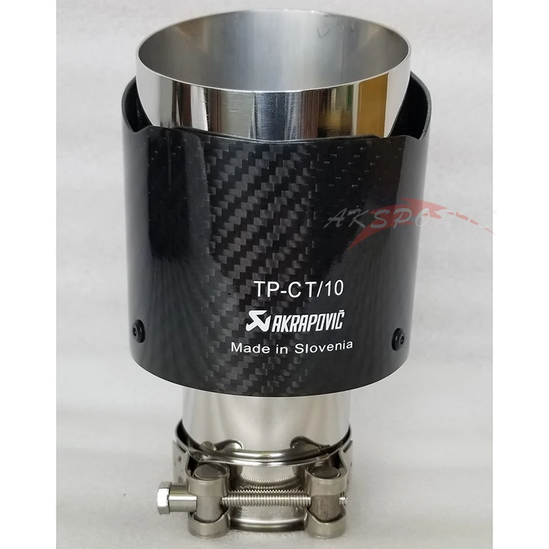 1 шт. Akrapovic аксессуары для автомобиля глянцевый черный углеродное волокно автомобиля Универсальный прямой край выхлопной трубы задний наконечник