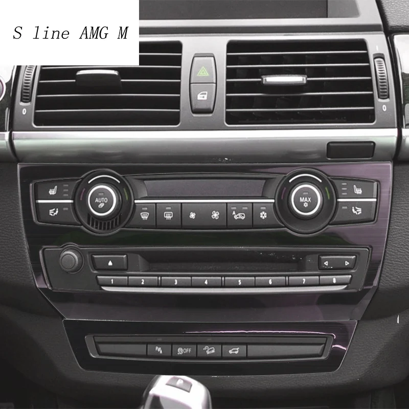 

Car Styling Center Console Air Conditioning Volume CD Frame Decoration Cover Stickers For BMW X5 E70 X6 E71 Interior Accessories
