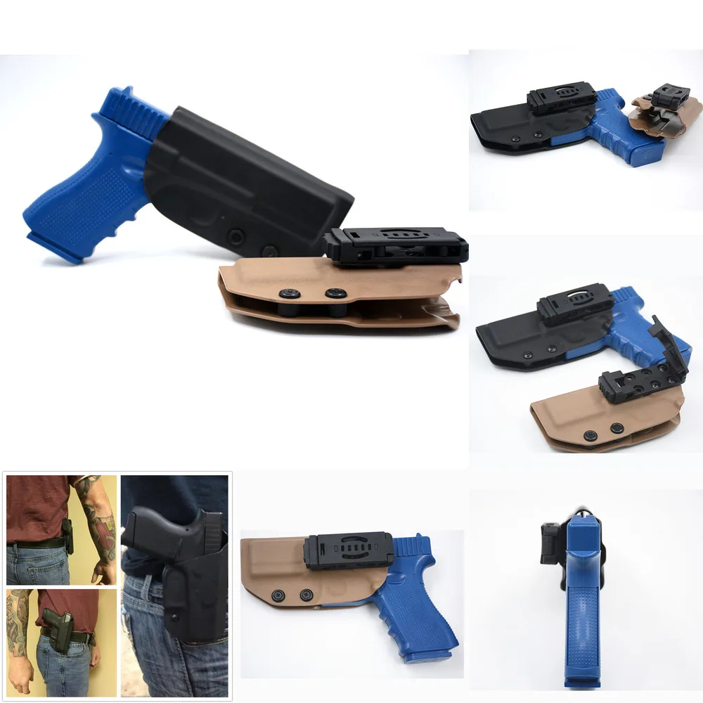 

kydex OWB Holster For Glock 17 19 22 23 25 26 27 28 31 32 33 gen 3 4 5 Outside Waistband Carry case Quick belt Clips