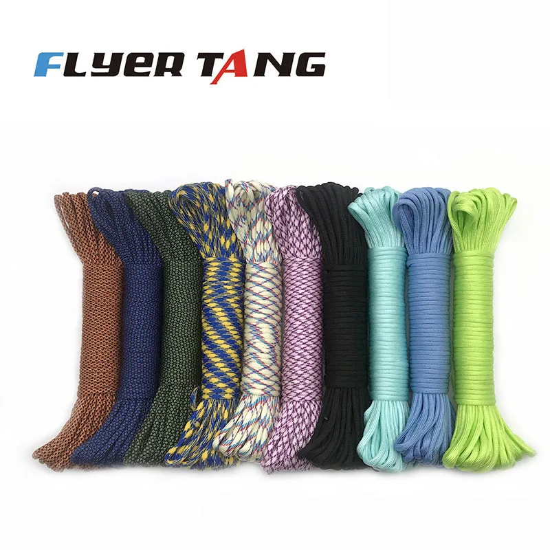 5M 10M 20M 31M Paracord 550 Paracord Parachute Cord Lanyard Rope Mil Spec Type III 7 Strand Climbing Camping Survival paracord rope braided paracord outdoor knife lanyard mountaineering rope