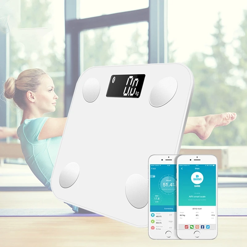 ELEG-Bluetooth весы для тела умные Bmi цифровые беспроводные весы для ванной комнаты весы для пола анализатор состава тела с приложением для смартфона