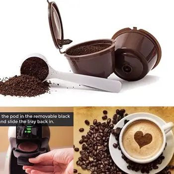 

Food Grade Plastic Coffee Filter Reusable Coffee Capsule Pod Filter Cup Nescafe Refillable Caps Baskets Kitchen Accessories